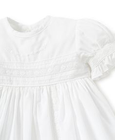 Delicate embroidery defines the skirt, bodice and long puffed sleeves of an heirloom-worthy gown accompanied by a matching bonnet. Short Sleeve Gown, Kissy Kissy, Christening Gown, Sleeve Gown, Delicate Embroidery, Christening Gowns, Electronic Gifts, Gowns With Sleeves, Long Puff Sleeves