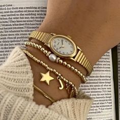 Gold Girl, Wrist Jewelry, Dope Jewelry, Stacked Jewelry