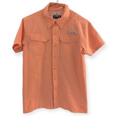 Nwot! Habit Boys Short Sleeve Fishing Performance Shirt Size Small L Short Sleeve Tops For Summer Fishing, Short Sleeve Tops With Pockets For Outdoor Activities, Orange Short Sleeve Tops With Pockets, Casual Orange Top For Outdoor, Spring Short Sleeve Shirt With Pockets For Outdoor, Spring Outdoor Short Sleeve Shirt With Pockets, Casual Fishing Shirt With Pockets, Short Sleeve Fishing Shirt For Summer, Short Sleeve Shirt For Summer Fishing