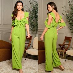 65% Linen 35% Polyester. * Hand Wash. * Made In China. * Model Is Wearing Size Small Length: 54" Bust: 34" Waist: 13" Inseam: 28". Fitted Green Overalls For Summer, Green Overall Jumpsuit For Day Out, Trendy Green Overall-style Jumpsuit, Fitted Green Overalls For Spring, Spring Overalls For Night Out, Green Jumpsuits And Rompers For Brunch, Chic Green Spring Jumpsuits And Rompers, Casual Green Strapless Jumpsuit For Spring, Chic Green Strapless Jumpsuit For Summer