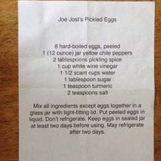 a piece of paper with instructions on how to peel eggs