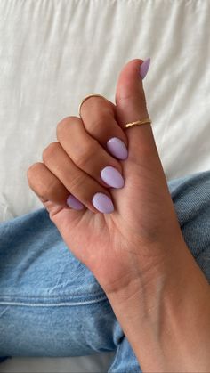 Basic Nail Ideas, Trendy Short Nails, Light Purple Nails, Basic Nail, Simple Gel Nails, Cute Gel Nails