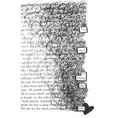 an image of a book page with writing on it and a heart in the middle