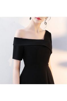 Chic Little Black Short Homecoming Dress with Sleeves - $65.86 #HTX86013 - SheProm.com Off-shoulder Formal Dresses For Prom Season, Elegant Off-shoulder Midi Dress For Party Season, Formal Midi Length Mini Dress For Party Season, Black Off-shoulder Party Dress, Formal Midi Mini Dress For Party Season, Black Evening Bodycon Dress For Prom, Formal Bodycon Dress For Prom Season, Evening Prom Black Bodycon Dress, Black Short Sleeve Prom Dress