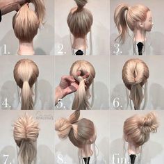 Easy Updo Hairstyles, Hair Arrange, A Ponytail, Pinterest Hair, Braid Ideas, Work Hairstyles, Penteado Cabelo Curto, Braided Updo, Messy Hairstyles