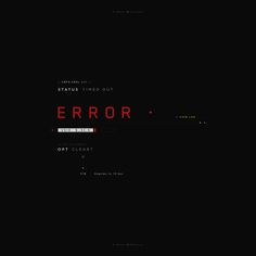 the word error is written in red on a black background