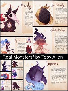 an image of real monsters by toy alien on devisyoneal art boarder