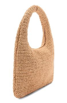 Bring a summery vibe to any look with this bag crafted of braided paper straw in a cute, compact shape that tucks neatly under your arm. Top zip closure Top carry handle Lined Paper straw Imported Casual Rectangular Beach Bag With Woven Leather, Trendy Spring Jute Shoulder Bag, Casual Woven Leather Rectangular Beach Bag, Chic Summer Bags Made Of Paper Straw, Casual Rectangular Woven Leather Beach Bag, Casual Rectangular Woven Leather Hobo Bag, Casual Braided Bags For Summer, Casual Braided Bag For Summer, Chic Summer Paper Straw Bags