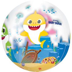 15-inch Baby Shark Clear Orbz Balloons Shark Balloon, Party City Balloons, Mommy Shark, Balloon Weights, Large Balloons, Printed Balloons, Balloon Bouquet, Baby Shark, Balloon Arch