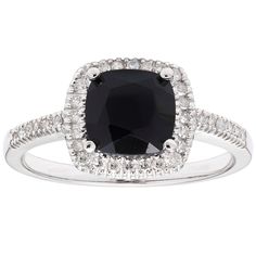 a black and white diamond ring