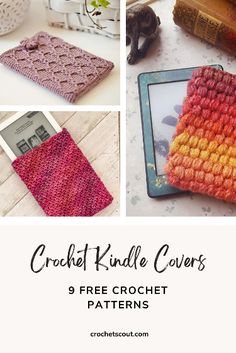 crochet kindle covers 9 free crochet patterns