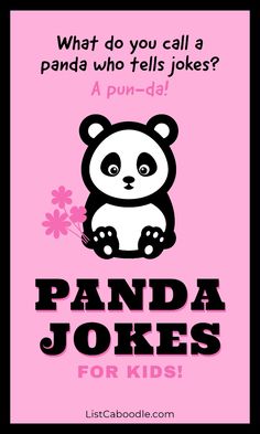 a panda joke with the caption what do you call a panda who tells jokes?