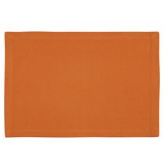 an orange place mat on a white background