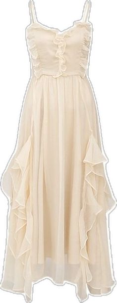 Beige Chiffon Party Dress With Ruffles, Beige Chiffon Dress With Ruffles For Party, Beige Chiffon Dress With Ruffles, Beige Chiffon Dresses With Ruffles, Flowy Beige Chiffon Dress With Ruffles, Sleeveless Flowy Beige Dress, Sleeveless Beige Dress With Flowy Skirt, Beige Sleeveless Dress With Flowy Skirt, Feminine Cream Dress With Ruffled Skirt