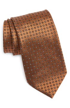 Named for its ultrafine weave that creates a satiny finish, this handsome tie adds a sophisticated flourish to business and formal looks alike. 100% silk Dry clean Made in Italy Elegant Satin Ties For Business, Elegant Satin Suit And Tie Accessories For Business, Silk Suit And Tie Accessories For Semi-formal Occasions, Elegant Satin Finish Business Tie, Elegant Brown Formal Ties, Classic Silk Ties For Office, Luxury Silk Ties For Work, Elegant Silk Tie Accessories For Black-tie Events, Silk Suit And Tie Accessories With Satin Finish