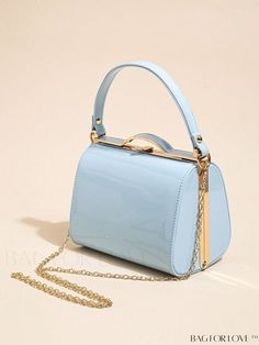 BagForLove - Chic Blue Mini Metal Chain Box Bag for Daily Fashion Enhancement Product Description Color Blue Type Square Bag Bag Size Mini Strap Type Top Handle Pattern Type Plain Closure Type Kiss Lock Material PU Leather Size Chart INCH CM Strap Length Bag Length Bag Width Bag Height Handle Height 47.2 inch 7.1 inch 4.9 inch 5.5 inch 4.5 inch Strap Length Bag Length Bag Width Bag Height Handle Height 120 cm 18 cm 12.5 cm 14 cm 11.5 cm Details Pictures Similar Products h2 { text-align: center; } /* æ¢è¡ */ li{ white-space: normal; word-break: break-all; word-wrap: break-word; } .red-box { width: 100%; display: flex; flex-direction: row; flex-wrap: wrap; justify-content: center; } .red-box > div { width: 190px; height: 250px; margin: 10px; } .red-box > div > a > img { width: 190px; heigh Blue Top Handle Box Bag For Gift, Blue Top Handle Box Bag As Gift, Blue Satchel Box Bag For Gift, Light Blue Rectangular Shoulder Bag For Formal Occasions, Blue Crossbody Box Bag For Formal Occasions, Formal Blue Crossbody Box Bag, Formal Blue Shoulder Bag With Chain Strap, Blue Satchel Box Bag For Formal Occasions, Gift Satchel Evening Bag With Chain Strap