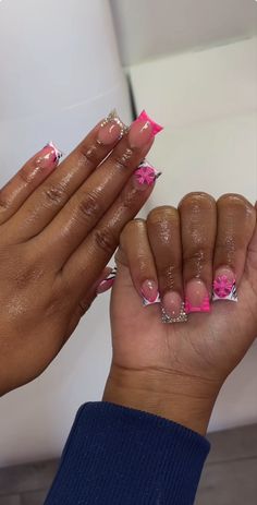 Nails Valentines, Acrylic Nails Coffin Pink