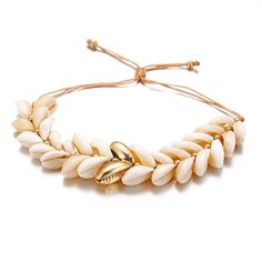 Rope Friendship Summer Gift Puka Sea Shell Bracelet Summer Beach Jewelry, Style Africain, Free Spirit Style, Beach Bracelets, Shell Bracelet, Cowrie Shell, Summer Gift, Beach Jewelry, Boho Bracelets