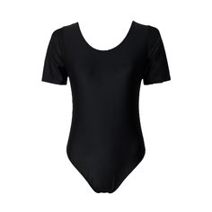 Vintage 80s black lycra bodysuit with a super flattering scooped back and short sleeves. Made from stretchy fabric so there is some room in the measurements below. Great vintage condition. Size: Fits like a size Medium. Measurements.  - Shoulders 11.5"  - Chest 33"  - Waist 28"  - Hips 30"  - Length 27" (top shoulder to crotch)  - Sleeve Length 9" FAQs: 💌 I usually send orders every Monday but might be delayed if there are any bank holidays or a higher amount of orders that week.  💌 All orders Basic Stretch Short Sleeve Bodysuit, Basic Short Sleeve Stretch Bodysuit, Basic High Stretch Short Sleeve Bodysuit, Basic Stretch Bodysuit With Short Sleeves, Fitted Black Summer Unitard, Summer Fitted Black Unitard, Fitted Black Unitard For Summer, Summer Black Fitted Unitard, Black Second-skin Leotard With Scoop Neck