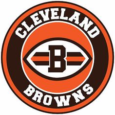 the cleveland browns logo on a black background