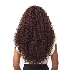 Sensationnel Lulutress Crochet Braid - Beach Curl 18" Good For Crochet Braid Soft Texture and Natural Luster Long-Lasting Natural Curl Easy Styling and Maintenance Affordable Price Color Shown: 99J Beach Curls, Brown Curls, Textured Curly Hair, Hair Patterns, Types Of Braids, Remy Hair Weave, Crochet Braid, Human Braiding Hair, Crochet Hair