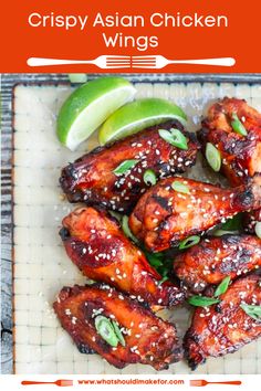 Sticky, sweet, spicy, and crispy Asian chicken wings are perfect party fare! They’re marinated to be extra tasty and juicy and baked in the oven to be extra easy! Hoisin Sauce Wings, Wing Flavors Sauces Unique, Wing Bar Party Ideas, Sunday Bar, Chicken Nibbles, Wings Appetizers, Asian Wings, Asian Chicken Wings, Spicy Asian Chicken