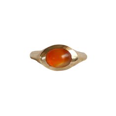 EYE-CATCHING WHAT IT IS: Orange Coromandel Carnelian Small Oval Ring WHY IT’S SPECIAL: Courtney's distinctive, minimalist designs, allow the gemstones of New Zealand to shine The rounded cabochon holds the light and color of the Carnelian to allow a beautiful glow GOOD TO KNOW: Orange Carnelian from Coromandel, New Zealand 9K gold WHY WE LOVE COURTNEY MARAMA: Inspired by her rich heritage and her environmental values, Courtney thoughtfully hand makes everything in her Waikato studio with this et Oval Cabochon Opal Ring With Polished Finish, Modern 14k Gold Oval Opal Ring, Modern Oval Cabochon Opal Ring, Modern Yellow Gold Oval Opal Ring, Modern Oval Yellow Gold Opal Ring, Timeless Signet Ring With Oval Cabochon Gemstone, Modern Oval Opal Ring In Yellow Gold, Modern Oval Cabochon Signet Ring, Oval Carnelian Jewelry With Polished Finish