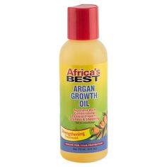 Africa's Best Argan Growth Oil 4 oz / 118 ml Description “Improve hair growth and dryness with Africa’s Best Argan Growth Oil. Its nutrient-rich formula will strengthen the hair while also stimulating hair growth. This oil conditions your hair after use leaving it soft and shiny. Get the length you’ve desired in your hair. Made in the USA”.   Features: ·         Improve hair growth and dryness with Africa’s Best Argan Growth Oi ·         Nutrient-rich formula will strengthen the hair while also stimulating hair growth ·         This oil conditions your hair after use leaving it soft and shiny ·         Get the length you’ve desired in your hair How To Use: Hot Oil Treatment Directions for hair & scalp: Wash and towel dry hair. Submerse bottle in warm water for 5 minutes. Test on skin to en Stimulating Hair Growth, Argan Oil Benefits, Argon Oil, Improve Hair Growth, Towel Dry Hair, Argan Oil Hair, Luscious Hair, Stimulate Hair Growth, Growth Oil