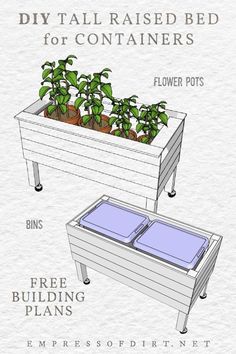 the instructions to build a raised bed for containers