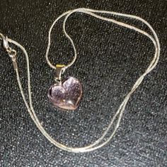 Rose Quartz Heart Pendant On 925 Silver Plated 18" Snake Chain. The Rose Quartz Is The Stone Of Unconditional Love. It Restores Trust And Harmony In Relationships, It Purifies, Promotes Love, Self Love, Friendship And Feelings Of Peace. Rose Quartz Heart Pendant, Silver Heart Necklace Stamped 925, Silver Heart Cut Necklace Stamped 925, Nickel-free Heart Cut Sterling Silver Necklace, Heart Crystal Necklace, 2000s Jewelry, Dream Accessories, Pink Heart Necklace, Barbie Summer