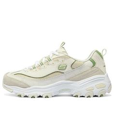 (WMNS) Skechers DLITES 1.0 'Beige Green' 896283-NTGR Cream Casual Sneakers For Outdoor Activities, Cream Lace-up Sneakers For Outdoor Activities, Cream Synthetic Sneakers For Sports, Cream Synthetic Sneakers For Outdoor, Vintage Skechers, Beige Synthetic Sneakers For Sports, Cream Synthetic Outdoor Sneakers, Breathable Synthetic Cream Sneakers, Sketchers Boots Vintage