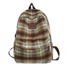 BACK TO SCHOOL Vintage Plaid Woollen Cloth Women's Backpack Student Book Backpacks for Teenage Girls School Bags Large CapacityTravel Rucksack SPECIFICATIONS Main Material: nylon Lining Material: POLYESTER Backpacks Type: Softback Interior: Cell Phone Pocket Interior: Interior Compartment Handle/Strap Type: soft handle Exterior: Solid Bag Closure Type: zipper Technics: school bag Capacity: 20-35 Litre Item Type: Backpacks Carrying System: Arcuate Shoulder Strap Gender: Unisex Rain Cover: No Mode Casual Rectangular Backpack For Study, Casual Large Capacity Backpack For Study, Casual School Backpack With Adjustable Strap, Green Preppy School Bag, Green Standard Backpack For Study, Green Backpack For Study, Casual Brown Backpack For Study, Green Softback Backpack For Study, Casual Brown Backpack For Students