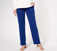 For a soft, stretchy feel that hugs you in all the right places, these straight leg pants easily transition from casual to dressy. A go-to staple in your year-round wardrobe. From Susan Graver. Comfort Stretch Solid Color Pull-on Pants, Spring Wide Leg Elastane Pants For Loungewear, Comfort Stretch Straight Pants For Fall, Comfort Stretch Solid Bottoms For Business Casual, Stretch Pull-on Bottoms With Straight Hem, Versatile Bottoms With Comfort Stretch And Straight Hem, Versatile Wide Leg Elastane Pants For Spring, Versatile Elastane Wide Leg Pants For Spring, Versatile Comfort Stretch Bottoms With Straight Hem