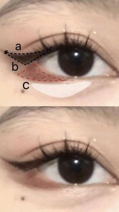 Douyin Makeup Tutorial Eye, Douyin Eye Makeup Tutorial Step By Step, Korean Eyeliner Tutorial, Douyin Eyeliner, Douyin Makeup Eye, Korean Makeup Eyes, Doll Eyes Makeup, Douyin Eye Makeup, Korean Style Makeup