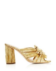 Loeffler Randall Women's Penny Pleated MHigh-Heel Slide Sandals Spring Gala Sandals With Sculpted Heel, Designer Low Heel Summer Mules, Luxury Summer Heels With Sculpted Heel, Gala Sandals With Padded Heel And Almond Toe, Leather Sandals For Summer Gala, Leather Sandals For Gala In Summer, Spring Gala Sandals With Padded Heel, Gala Sandals With Sculpted Heel, Luxury Spring Heels With Wrapped Heel