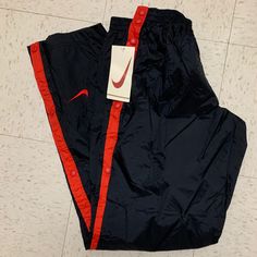 Nwt. Never Worn. Nike Track Pants (Basketball Pant), Buttons On Side Are Functional. Size Xl 18-20. Black With Red Accent On Side Of Each Leg. Snap/Buttons Are Functional. Tag Has Size Misprinted. Roomy Leg Width Approximately 13 1/2 Waist 26 Extends To 42 Very Generous Elastic Inseam 32/33 Nike Boys Track Pants, Purple Sweatpants, Outfit References, Basketball Pants, Nike Track Pants, Black Sweats, Girls Joggers, Joggers Track Pants, Blue Joggers