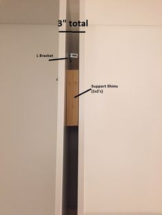 an open door with measurements for the height and width