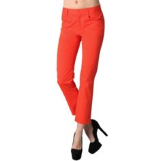 Nwt Theyskens Theory Straight Leg Pants Womens 8 Acid Orange Cropped Cotton $295 Brand New With The Tags Women's Straight Leg Pants Theyskens' Theory Size: 8 Inseam - 27" Waist Laying Flat - 16" Rise - 10.5 - 11" Solid Acid Orange Color Cotton Blend Construction Crop Finish Zipper Fly With Slide Bar Closure Stretch Flat Front Versatile & Timeless Brand New With The Tags, Women's Theyskens Theory Straight Leg Pants In A Size 8. A Bold Orange Crop Pant, Styled In A Stretch For Comfort.. Easily Dre Fitted Mid-rise Pants For Spring, Spring Fitted Mid-rise Pants, Spring Mid-rise Fitted Pants, Fitted Spring Pants, Stretch Straight Leg Pantsuit For Spring, Fitted Tapered Leg Pants For Spring, Spring Stretch Straight Leg Pantsuit, Spring Fitted Tapered Leg Pants, Fitted Ankle-length Spring Pants