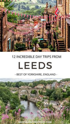 the yorkshire countryside with text overlay that reads,'explore the most beautiful towns in yorkshire