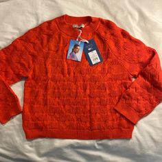 This Is Brand New With The Tags Attached. You Will Receive The Sweater And The Pictures. Textured Knit Sweater, Alpaca Sweater, Black Crewneck, Boatneck Sweater, Pullover Sweater Women, Rachel Comey, Pattern Sweater, Printed Sweater, Print Pullover