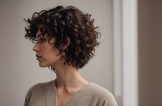 Turn Curls Into a Shaggy Bob Masterpiece Short Curly Hair Side Profile, Curly Short Shag, Curly Shaggy Bob, Short Curly Cuts Natural Curls, Curly Shaggy Hair, Shaggy Curly Hair Short, Shaggy Bobs