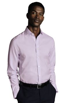 A fuss-free formal staple, our best-selling twill weave has a non-iron finish that's tailor-made for easy daily wear. Non-Iron Twill Cutaway Slim Fit Shirt Available in classic, slim and extra slim fit Non-iron Model is wearing a size 15H/34 Model's Height: 188cm/ 6'2 Tailored Spring Dress Shirt For Formal Occasions, Classic Wrinkle-resistant Spring Dress Shirt, Tailored Spring Formal Dress Shirt, Spring Formal Tailored Dress Shirt, Spring Formal Dress Shirt With Button Cuffs, Elegant Spring Shirt, Wrinkle-resistant, Elegant Spring Wrinkle-resistant Shirt, Classic Formal Shirt With Wrinkle-resistant Feature, Formal Dress Shirt With Spread Collar For Spring