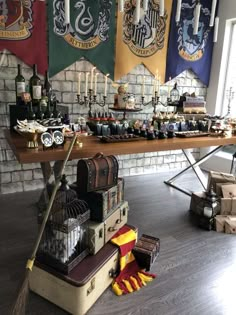 a harry potter birthday party with lots of decorations