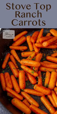 there are carrots that have been cooked in the skillet