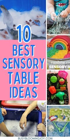 the top ten best sensory table ideas for toddlers and older children to play with