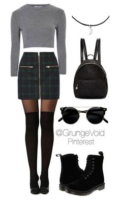 90s outfit plaid skirt by grungevoid on Polyvore featuring polyvore, fashion, style, Glamorous, Boohoo, Madewell, Dr. Martens, STELLA McCARTNEY and clothing Doc Martens Outfit, 90s Fashion Grunge, Rock Outfit, 90s Fashion Outfits, 90s Outfit, Plaid Skirt, Skirt Design, Doc Martens, Plaid Skirts