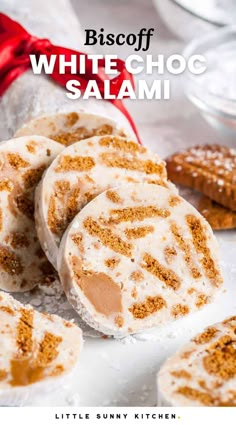 biscoff white choc salami is an easy and delicious treat for the holiday season