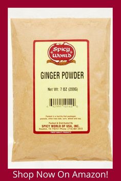 cinnamon powdered caramel powder is shown on a white background, with the label above it