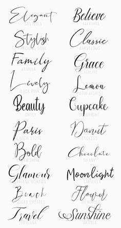 the different types of calligraphy that are used in this type of lettering, and how to