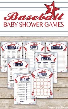 printable baseball baby shower games